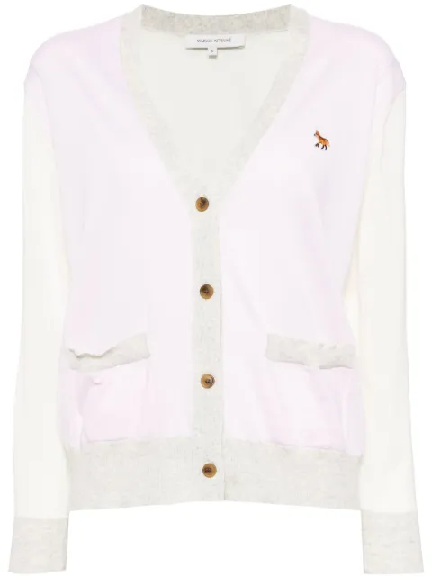 Maison Kitsuné logo-appliqué cardigan Pink MW00505KT1036P603