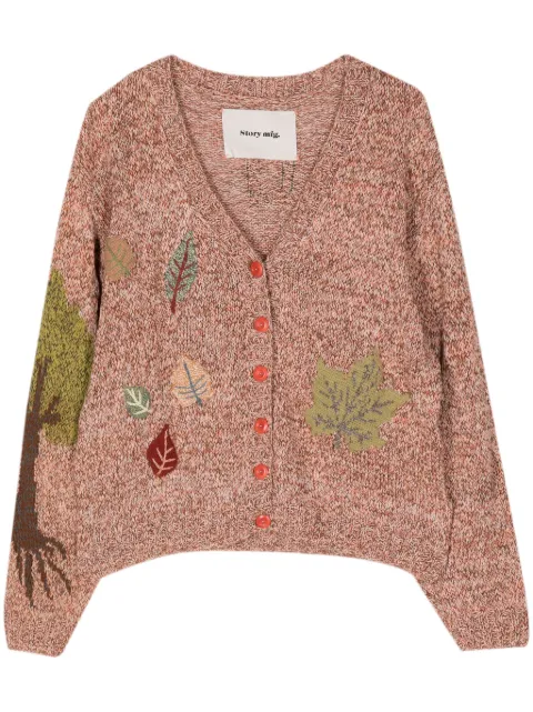STORY mfg. Twinsun organic cotton cardigan Pink SSS24TPTWCHANPSP
