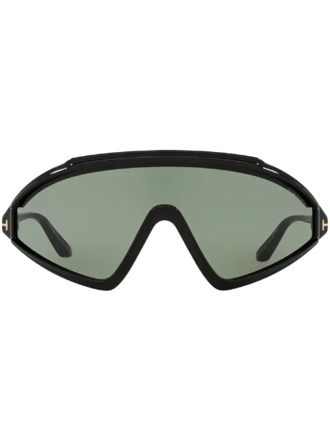 TOM FORD Eyewear Lorna shield-frame sunglasses Black TR0017541100L1
