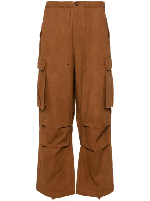 STORY mfg. organic cotton cargo trousers Brown SSS24TRPEASLUMBR