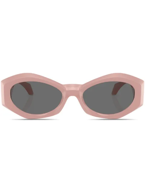 Versace Eyewear Medusa-plaque oval-frame sunglasses Pink VE4466U546387