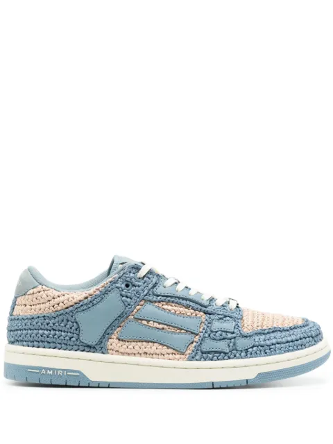 AMIRI Skel woven-raffia sneakers Blue AMFOSR1012