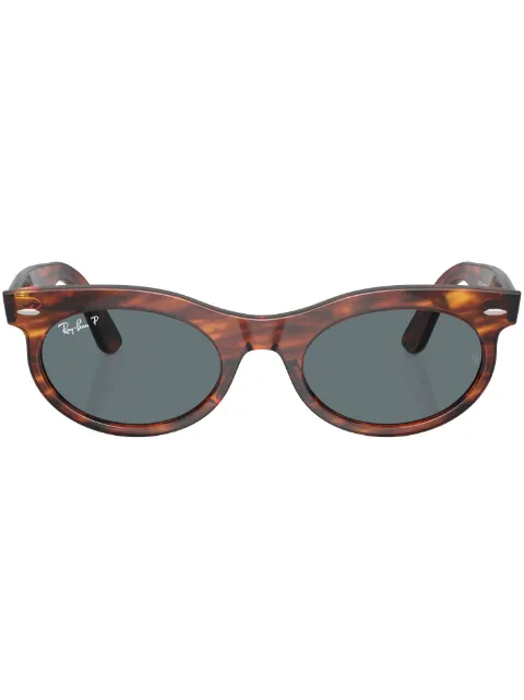 Ray-Ban Wayfarer Oval oval-frame sunglasses Brown RB22429543R