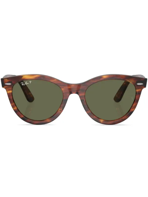 Ray-Ban Wayfarer Way round-frame sunglasses Brown RB224195458