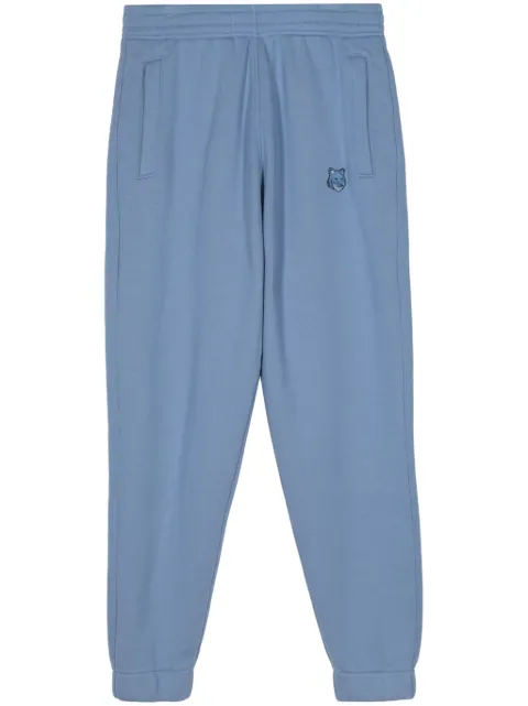 Maison Kitsuné Fox-appliqué cotton track pants Blue MM01125KM0307