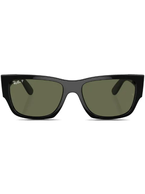 Ray-Ban Carlos rectangle-frame sunglasses Black RB0947S90158