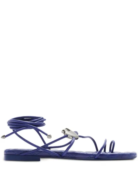 Burberry Ivy Shield leather sandals Blue 8084817