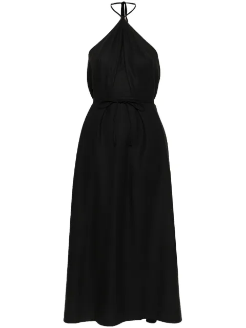 Baserange Ligo silk midi dress Black DRLIWS000