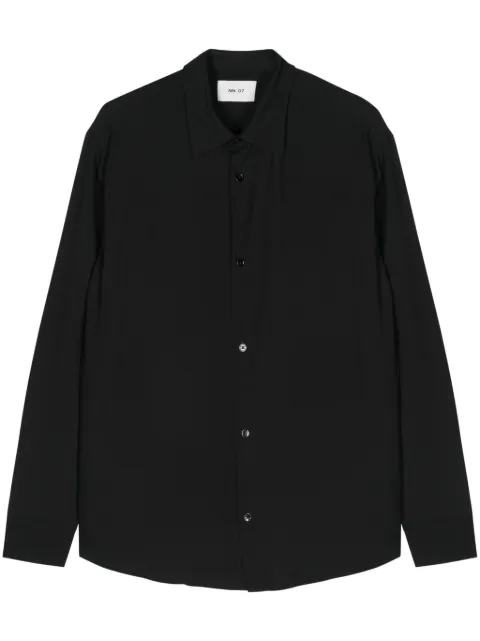 NN07 Freddy seersucker shirt Black 2385971746999