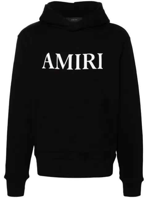 AMIRI Logo-lettering cotton hoodie Black AMJYHD1049