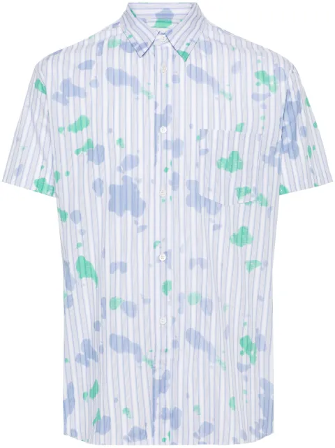 Comme Des Garçons Shirt halo-stripe cotton shirt Blue FMB055