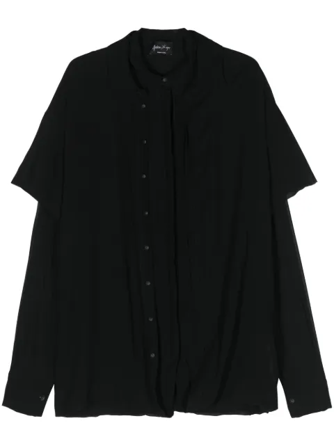 Andrea Ya'aqov layered chiffon shirt Black 24WFEN70