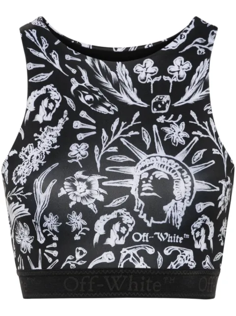 Off-White tattoo-print performance top Black OWVO087S24JER0011010