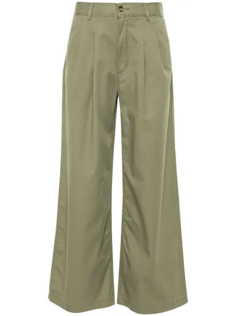 Levi's pleat-detail wide-leg trousers Green A7535