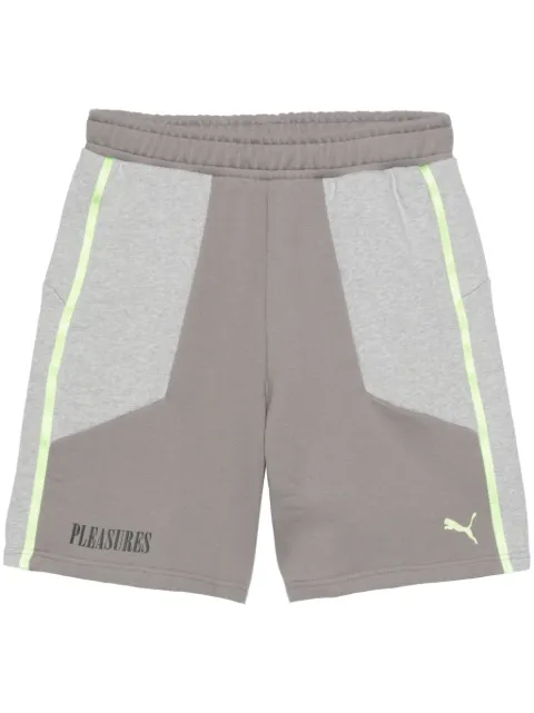 PUMA x Pleasures logo-print track shorts Grey 624100