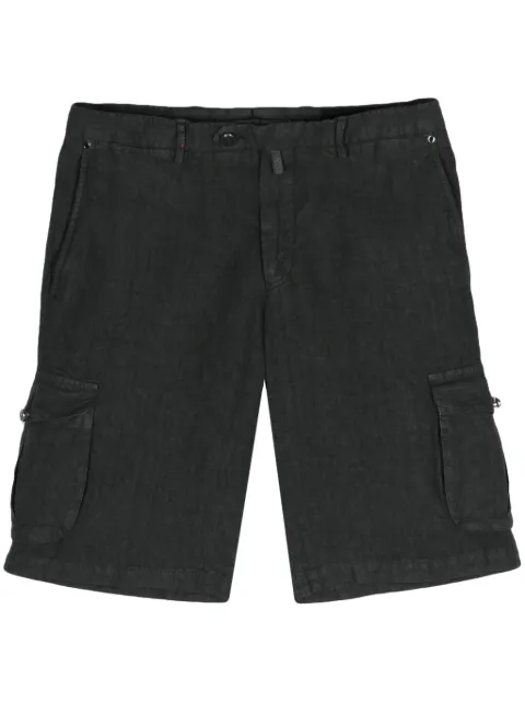 Kiton linen chambray cargo shorts Grey UFPPBK0605D