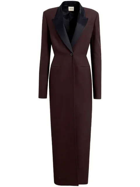 KHAITE Bellow single-breasted coat Brown 71074092W4092