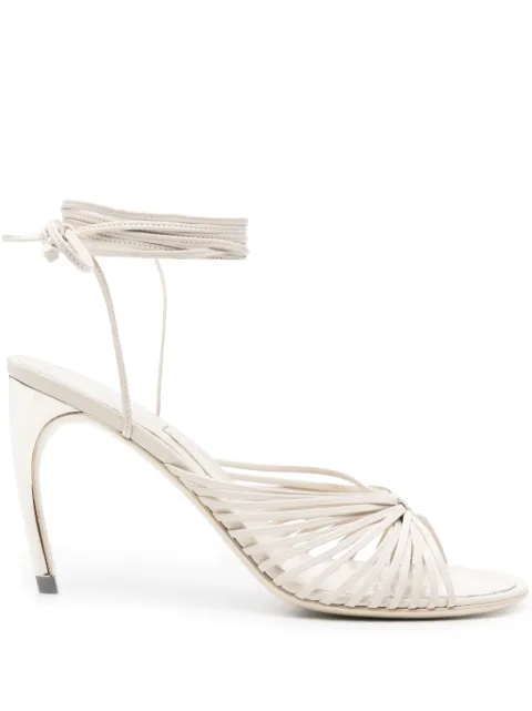 Ferragamo caged leather sandals White 772846