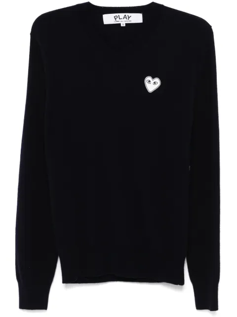 Comme Des Garçons Play heart-embroidered sweater Blue AXN060051