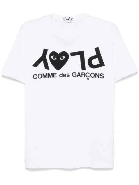 Comme Des Garçons Play Play logo-print T-shirt White AXT068051