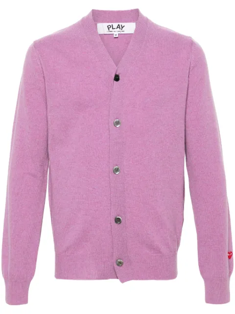 Comme Des Garçons Play V-neck wool cardigan Purple AXN090051