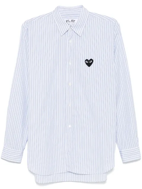Comme Des Garçons Play Play black-heart striped shirt White AXB020051