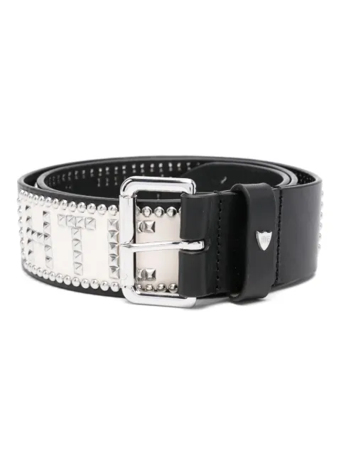 Htc Los Angeles logo-studded leather belt Black 24SHTCI011