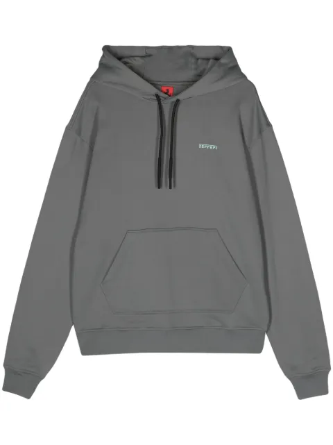 Ferrari drop-shoulder jersey hoodie Grey 48283