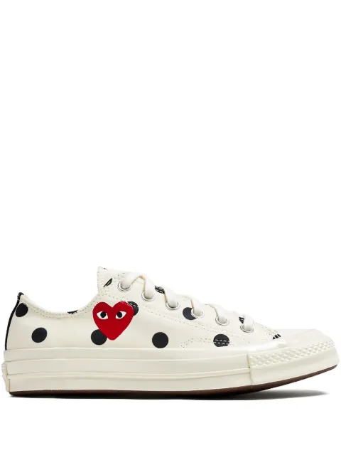 Comme Des Garçons Play x Converse Chuck Taylor 70 polka-dot heart sneakers White AZK114001