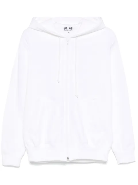 Comme Des Garçons Play signature heart-patch hoodie White AXT342051