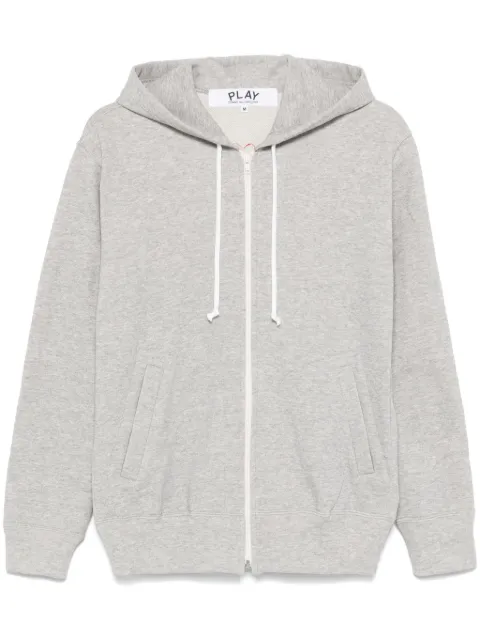 Comme Des Garçons Play heart-patch zip-up hoodie Grey AXT342051
