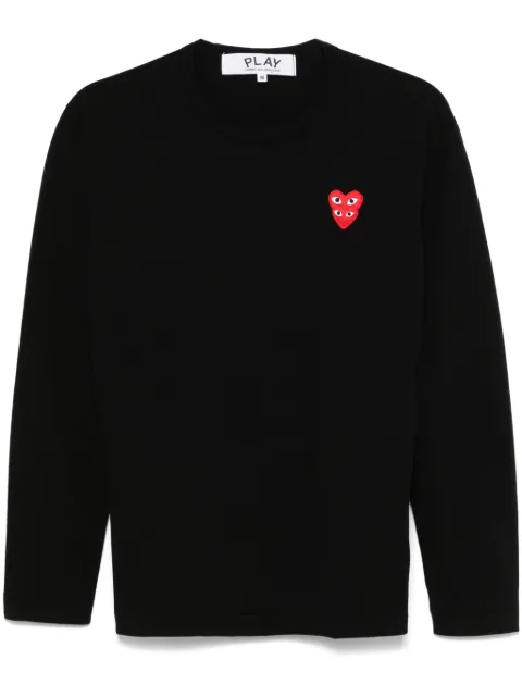 Comme Des Garçons Play Heart long-sleeve T-shirt Black AXT292051