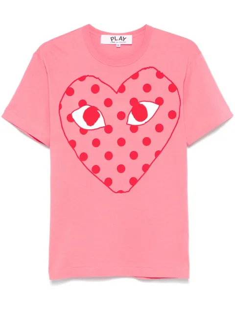 Comme Des Garçons Play heart-print T-shirt Pink AXT276051