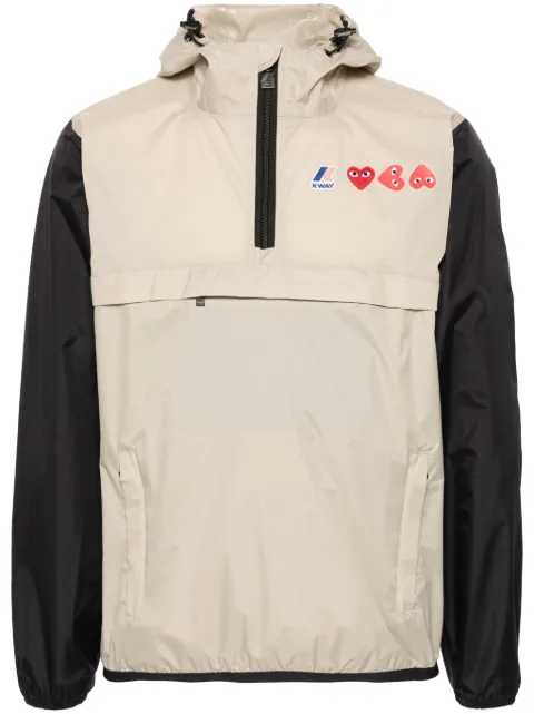 Comme Des Garçons Play x K-Way Heart-patch lightweight jacket Neutrals AZJ506051