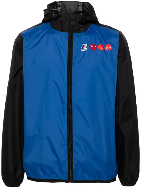 Comme Des Garçons Play x K-Way Claude hooded jacket Blue AZJ505051