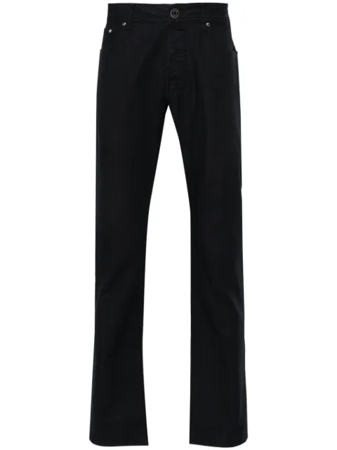 Jacob Cohën scarf-detail straight trousers Blue UQE0436S4002