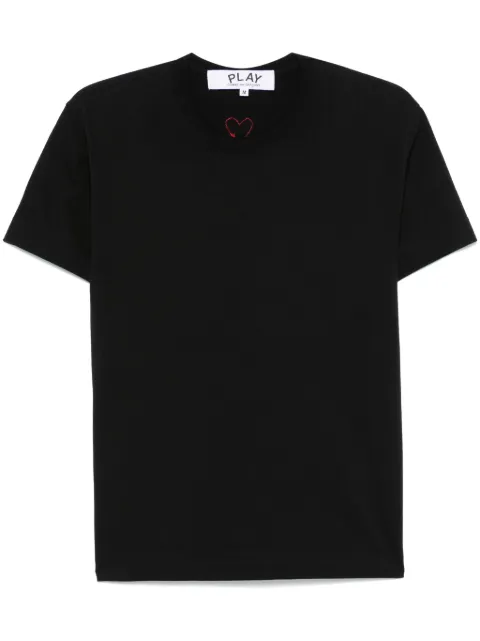 Comme Des Garçons Play signature heart-patch T-shirt Black AXT340051