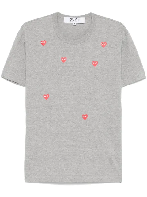 Comme Des Garçons Play heart-print T-shirt Grey AXT338051