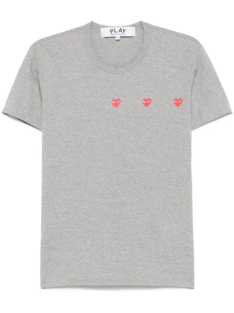 Comme Des Garçons Play heart-patch T-shirt Grey AXT337051