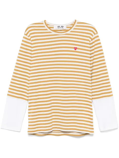 Comme Des Garçons Play Mini Heart-patch T-shirt Yellow AXT320051