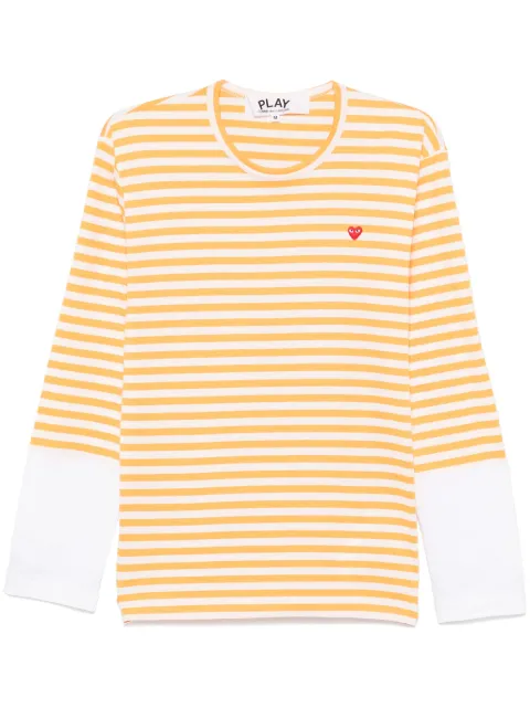 Comme Des Garçons Play Mini Heart-patch T-shirt Yellow AXT320051