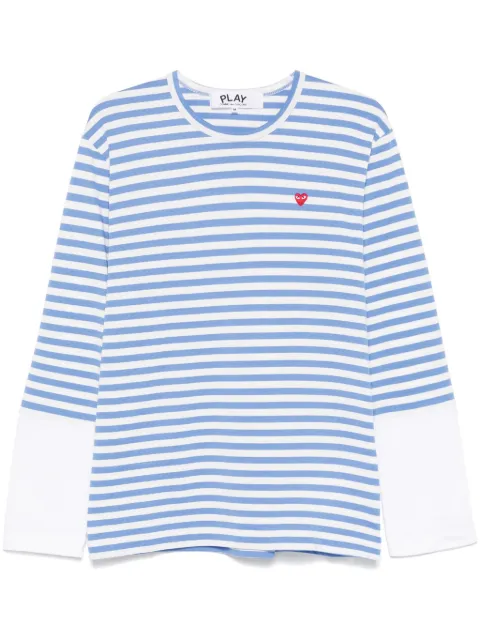 Comme Des Garçons Play Mini Heart-patch T-shirt Blue AXT320051