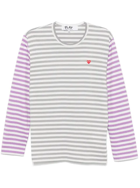 Comme Des Garçons Play striped T-shirt Grey AXT318051