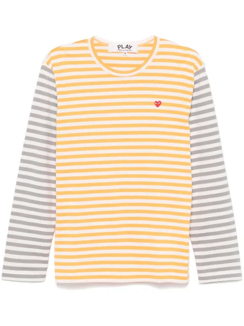Comme Des Garçons Play striped T-shirt Orange AXT318051