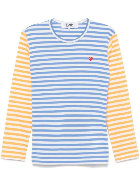 Comme Des Garçons Play striped T-shirt Blue AXT318051