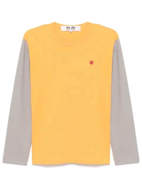 Comme Des Garçons Play Mini Heart-patch T-shirt Orange AXT316051