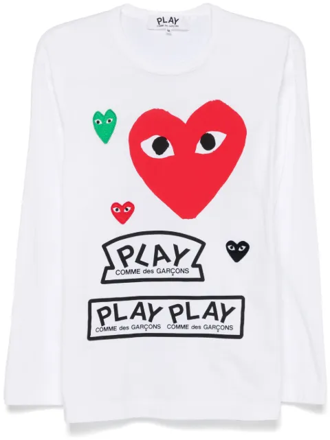 Comme Des Garçons Play logo-print T-shirt White AXT284051
