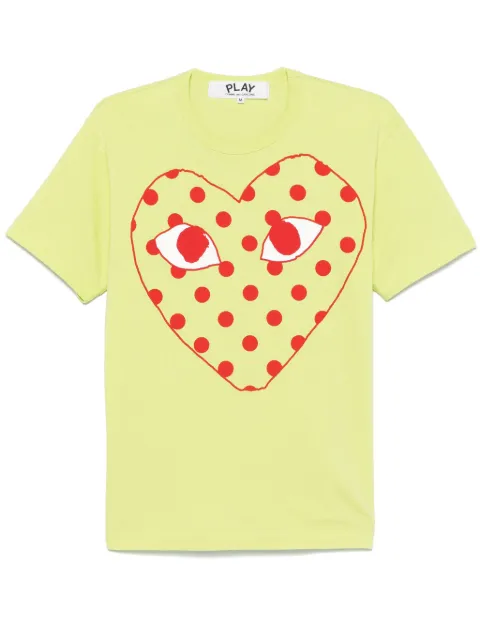 Comme Des Garçons Play logo-print T-shirt Green AXT276051