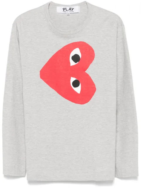 Comme Des Garçons Play side heart-print T-shirt Grey AXT268051