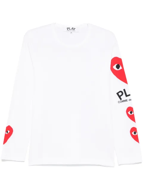 Comme Des Garçons Play heart-print T-shirt White AXT260051